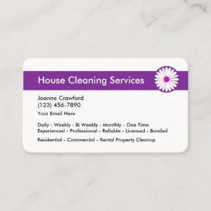 Professional Cleaning Services Business Card