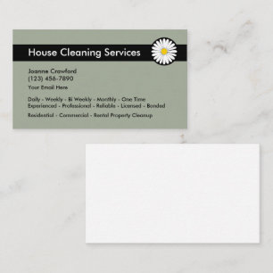 Professional Cleaning Services Business Card