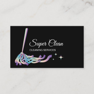 Professional Cleaning Services Maid Holograph Business Card