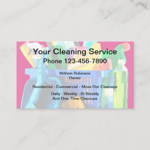 Professional Cleaning Services Modern Design Business Card