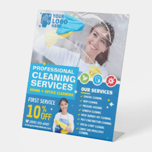 Professional Cleaning Services - Pedestal Sign