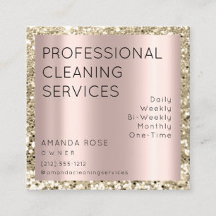 Professional Cleaning Services Residence Maid Gold Appointment Card