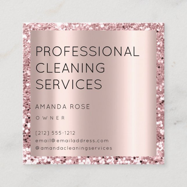 Professional Cleaning Services Residence Maid Logo Appointment Card (Front)