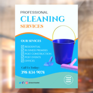 Professional Cleaning Sevices Window Cling