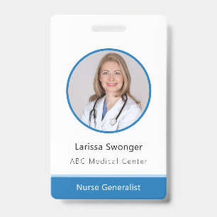 Professional Clinic Hospital Employee ID Name Badge