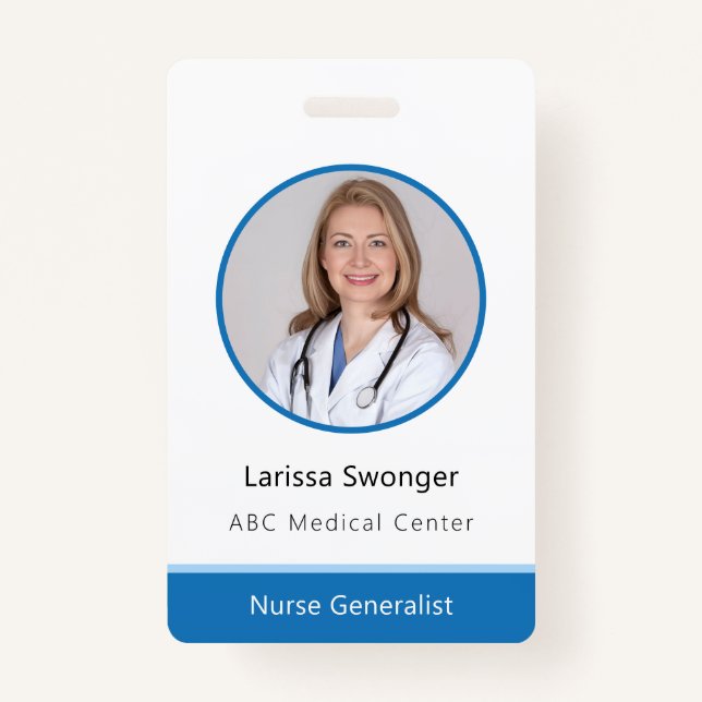 Professional Clinic Hospital Employee ID Name   ID Badge (Front)