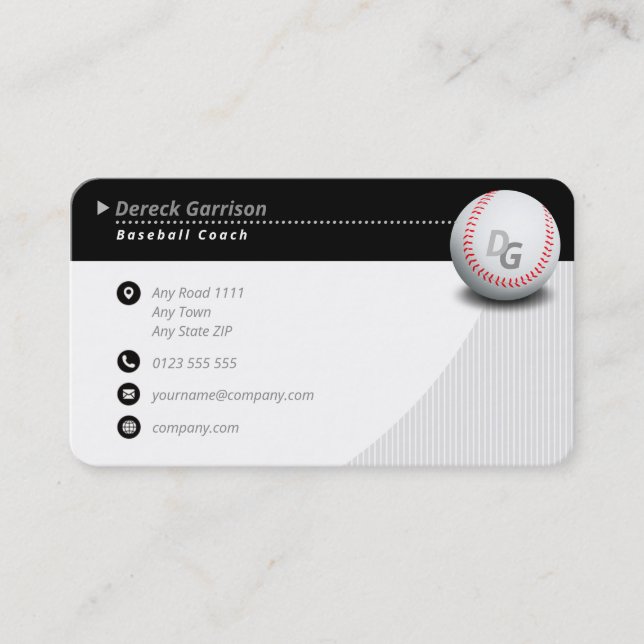 Professional Coach | Baseball Master Sport Business Card (Front)