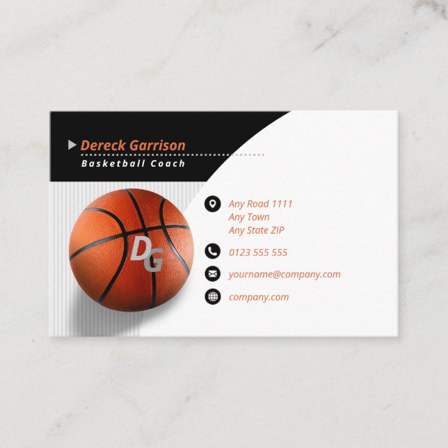 Professional Coach | Basketball Master Sport Business Card (Front)