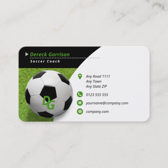 Professional Coach | Soccer Master Sport Business Card (Front)