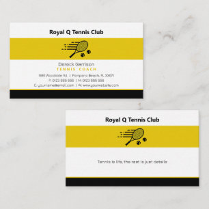 Professional Coach Tennis Master Sport Business Card