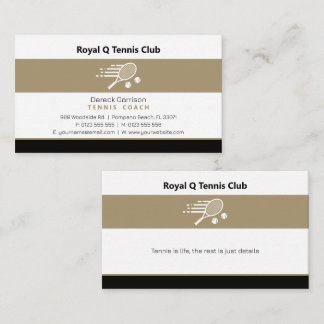 Professional Coach | Tennis Master Sport Business Card