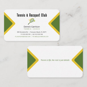 Professional Coach Tennis Master Sport Business Card