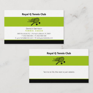 Professional Coach   Tennis Master Sport Business Card