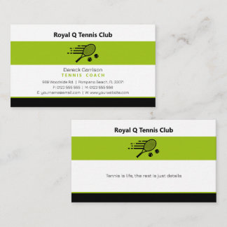 Professional Coach | Tennis Master Sport Business Card