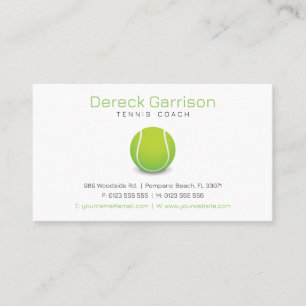 Professional Coach   Tennis Master Sport Business Card