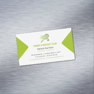 Professional Coach Tennis Master Sport Magnetic Business Card