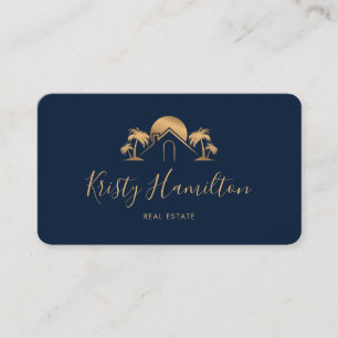 professional  coastal real estate realtor QR code Business Card