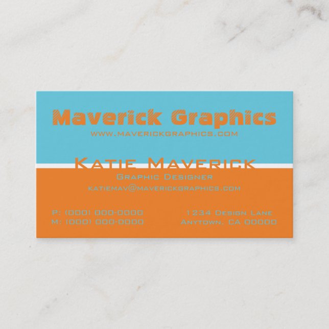 Professional Colour Duos Business Card (Front)