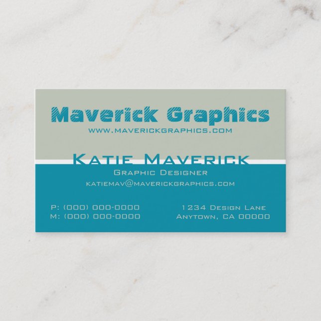Professional Colour Duos Business Card (Front)