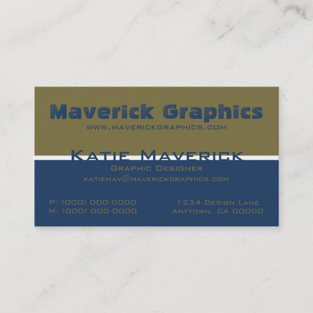 Professional Colour Duos Business Card (Front)