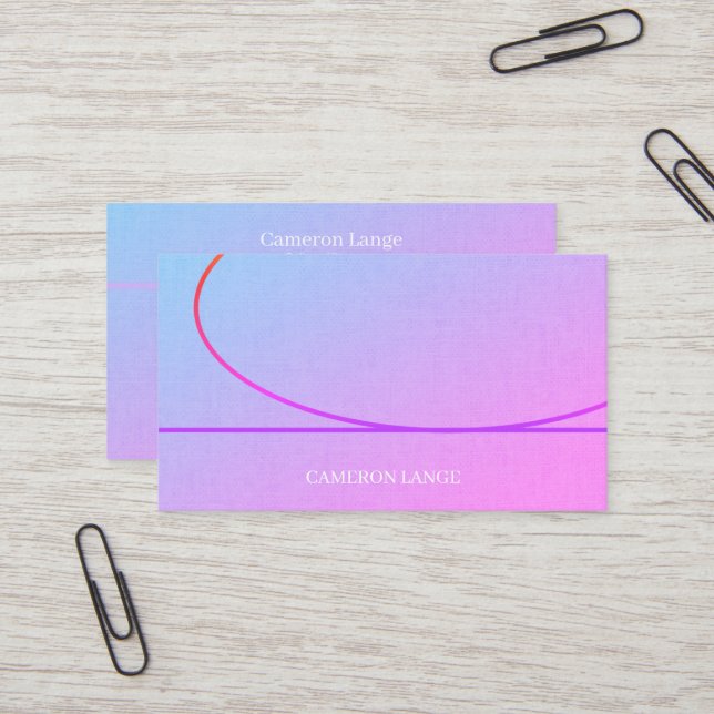 Professional Colourful Art, Ombre Modern  Business Card (Front/Back In Situ)