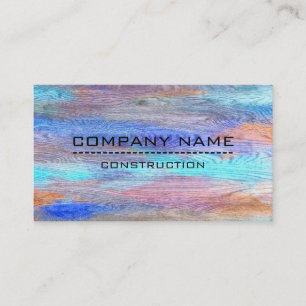 Professional Colourful Modern Wood Look #14 Business Card