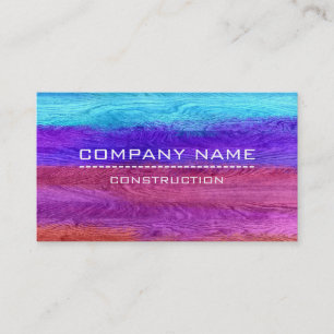 Professional Colourful Modern Wood Look #17 Business Card