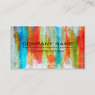 Professional Colourful Modern Wood Look #19 Business Card