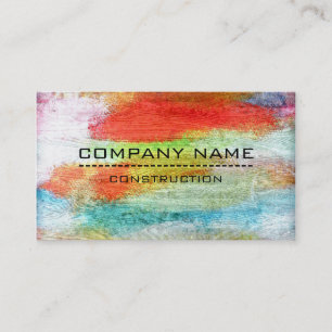 Professional Colourful Modern Wood Look #20 Business Card