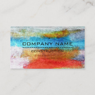 Professional Colourful Modern Wood Look #22 Business Card