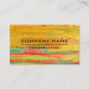 Professional Colourful Modern Wood Look #2 Business Card
