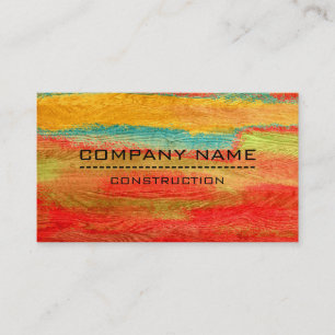 Professional Colourful Modern Wood Look #3 Business Card