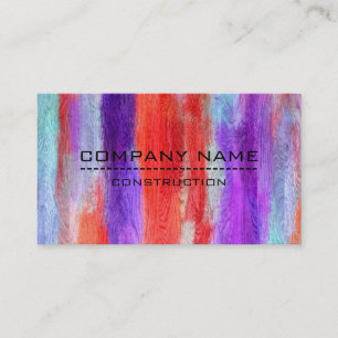 Professional Colourful Modern Wood Look #6 Business Card