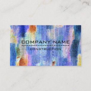 Professional Colourful Modern Wood Look Business Card