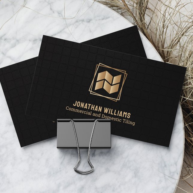 Professional Commercial and Domestic Tiling Logo  Business Card (Creator Uploaded)