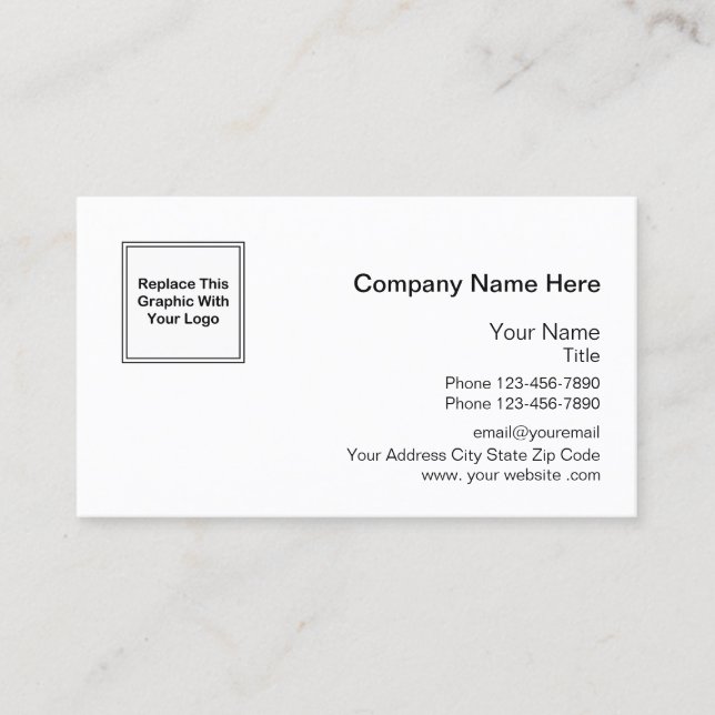 Professional Company Logo Business Card (Front)
