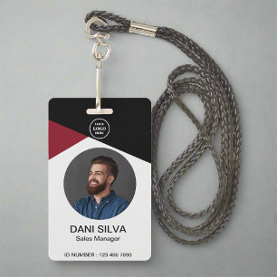 Professional Company Logo Employee ID Photo Badge  ID Badge