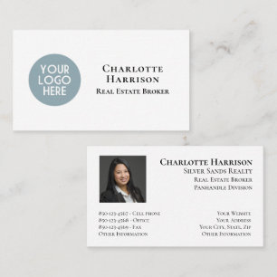 Professional Company Logo Photo Simple Modern Business Card