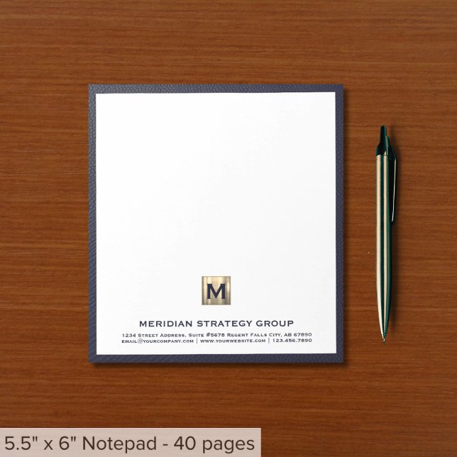 Professional Company Monogram Notepad (Creator Uploaded)