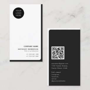 Professional Company networking logo QR code Business Card