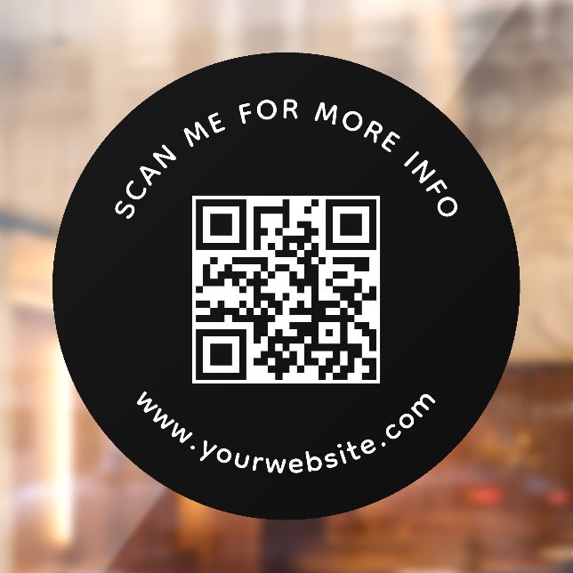 Professional Company QR Code Scan Me For More Info Window Cling (Sheet 2)