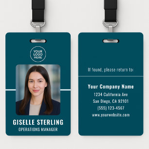 Professional Company Staff ID Card with Photo ID Badge