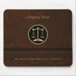 Professional Company Styled | Lawyers Mouse Mat<br><div class="desc">Mouse Pad. Featuring a faux leather professional look with a stylish gold scales of justice symbol ready for you to personalise. A great gift for a lawyer, law student, judge, etc... ⭐This Product is 100% Customisable. *****Click on CUSTOMIZE BUTTON to add, delete, move, resize, changed around, rotate, etc... any of...</div>