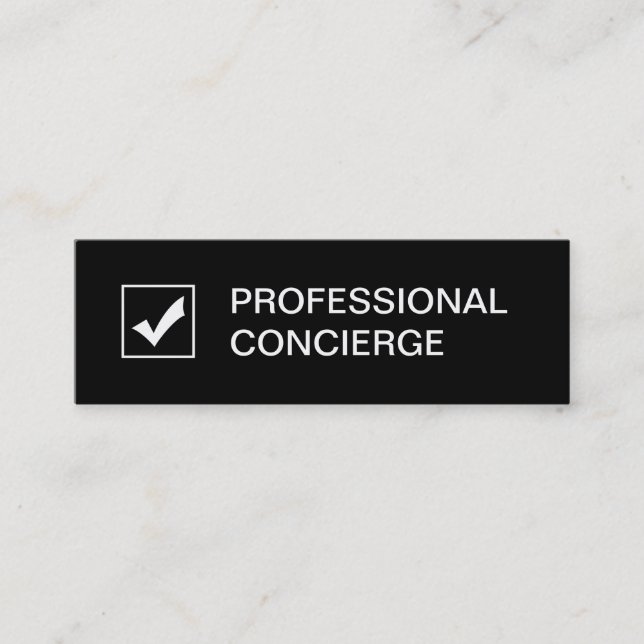 Professional Concierge Business Cards (Front)