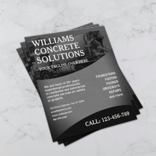 Professional concrete company flyer