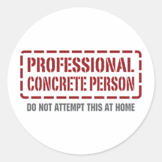 Professional Concrete Person Classic Round Sticker