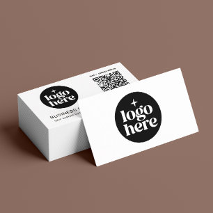 Professional Connect With Us Social Media QR Code Business Card