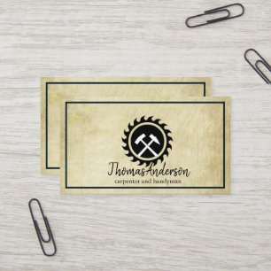 Professional Construction and Carpenter Wood Plane Business Card