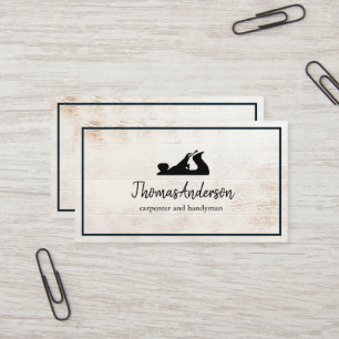Professional Construction and Carpenter Wood Plane Business Card