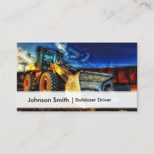 Professional Construction Bulldozer Driver Business Card